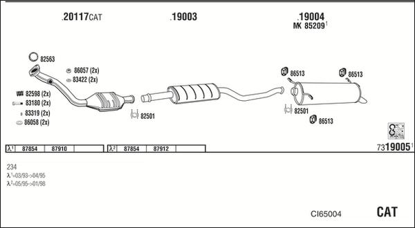 Fonos CI65004 - Impianto gas scarico autozon.pro