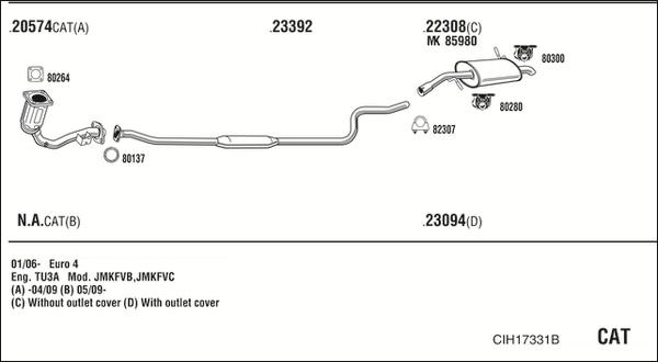 Fonos CIH17331B - Impianto gas scarico autozon.pro