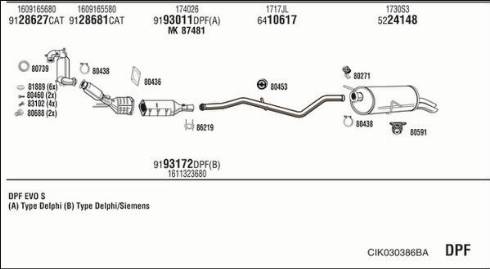 Fonos CIK030386BA - Impianto gas scarico autozon.pro