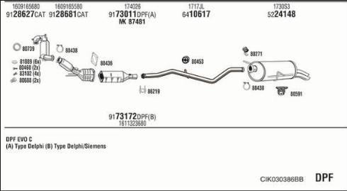 Fonos CIK030386BB - Impianto gas scarico autozon.pro