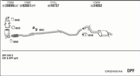 Fonos CIK024501AA - Impianto gas scarico autozon.pro