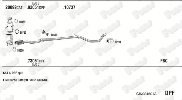 Fonos CIK024501A - Impianto gas scarico autozon.pro