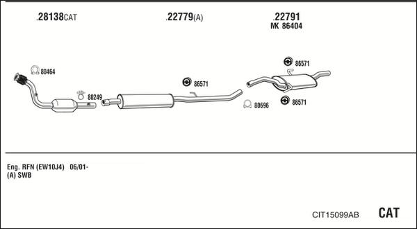 Fonos CIT15099AB - Impianto gas scarico autozon.pro