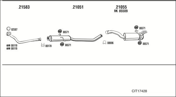 Fonos CIT17428 - Impianto gas scarico autozon.pro