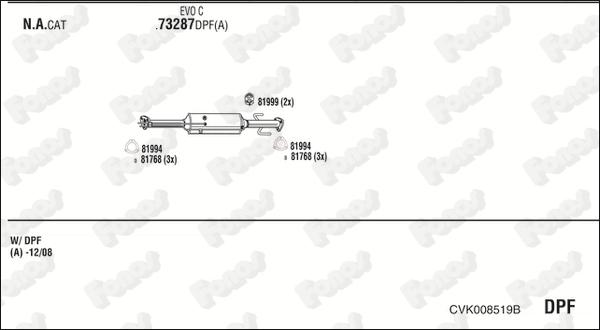 Fonos CVK008519B - Impianto gas scarico autozon.pro