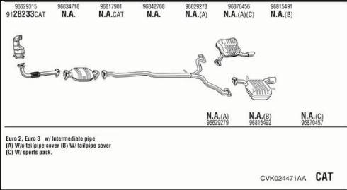 Fonos CVK024471AA - Impianto gas scarico autozon.pro