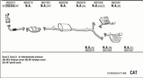 Fonos CVK024471AB - Impianto gas scarico autozon.pro