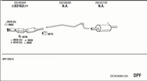 Fonos DCK058615A - Impianto gas scarico autozon.pro