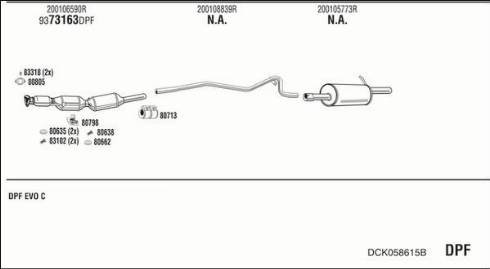 Fonos DCK058615B - Impianto gas scarico autozon.pro