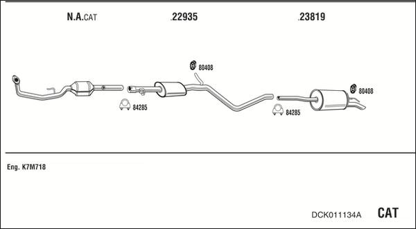 Fonos DCK011134A - Impianto gas scarico autozon.pro