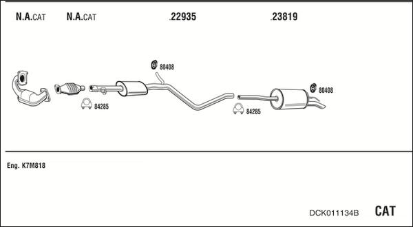 Fonos DCK011134B - Impianto gas scarico autozon.pro