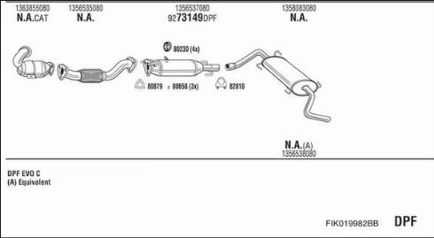 Fonos FIK019982BB - Impianto gas scarico autozon.pro