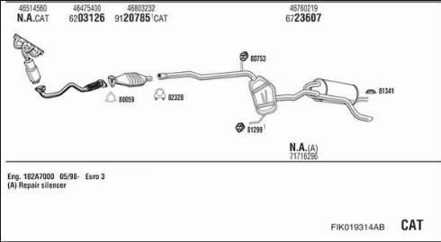 Fonos FIK019314AB - Impianto gas scarico autozon.pro