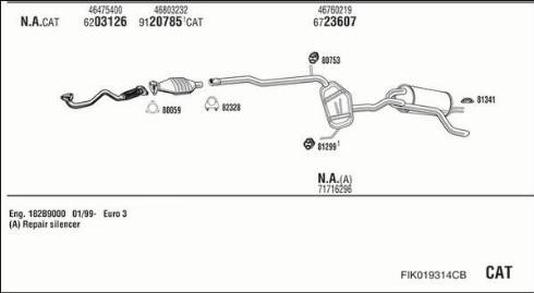 Fonos FIK019314CB - Impianto gas scarico autozon.pro