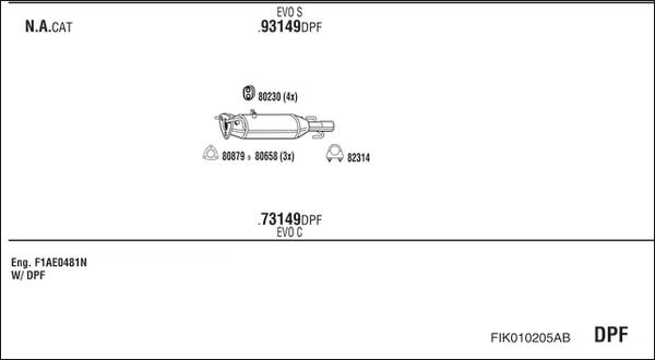 Fonos FIK010205AB - Impianto gas scarico autozon.pro