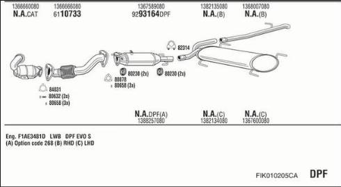 Fonos FIK010205CA - Impianto gas scarico autozon.pro