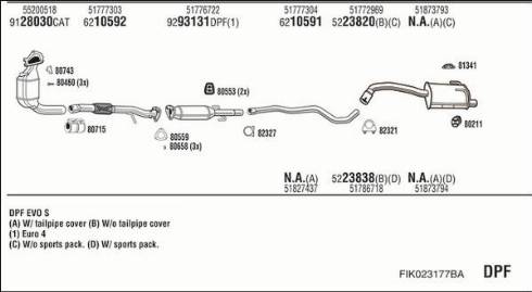 Fonos FIK023177BA - Impianto gas scarico autozon.pro