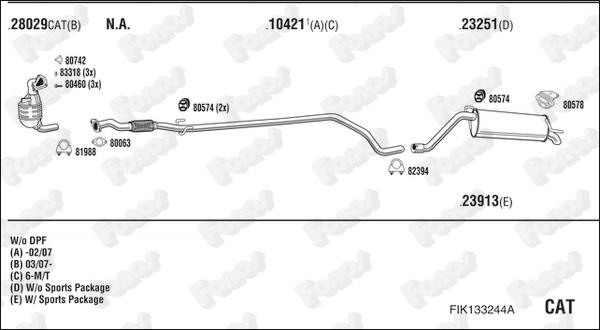 Fonos FIK133244A - Impianto gas scarico autozon.pro