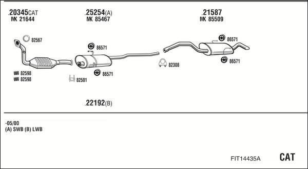 Fonos FIT14435A - Impianto gas scarico autozon.pro