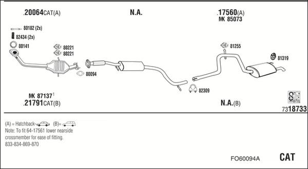 Fonos FO60094A - Impianto gas scarico autozon.pro