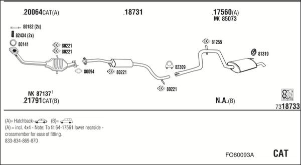 Fonos FO60093A - Impianto gas scarico autozon.pro