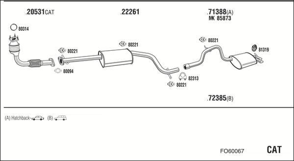 Fonos FO60067 - Impianto gas scarico autozon.pro