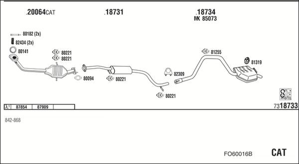 Fonos FO60016B - Impianto gas scarico autozon.pro