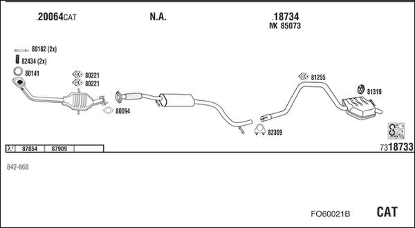 Fonos FO60021B - Impianto gas scarico autozon.pro