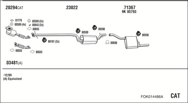 Fonos FOK014486A - Impianto gas scarico autozon.pro