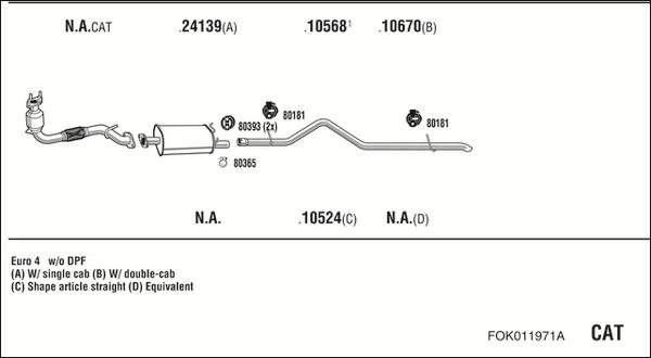 Fonos FOK011971A - Impianto gas scarico autozon.pro