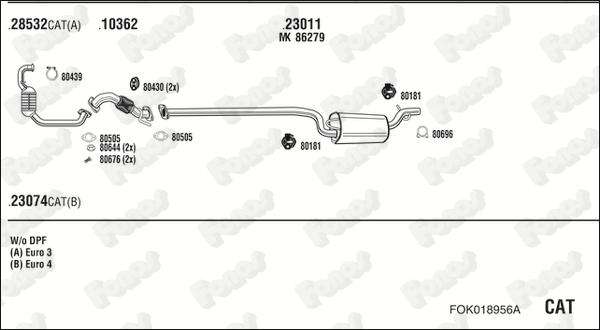 Fonos FOK018956A - Impianto gas scarico autozon.pro