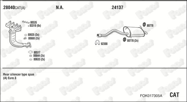 Fonos FOK017305A - Impianto gas scarico autozon.pro