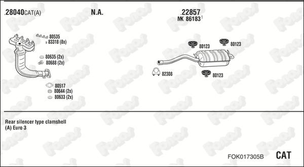 Fonos FOK017305B - Impianto gas scarico autozon.pro