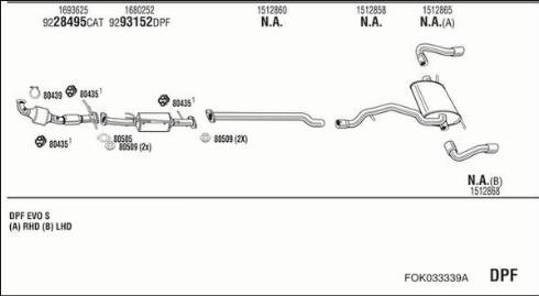 Fonos FOK033339A - Impianto gas scarico autozon.pro