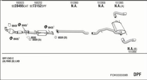 Fonos FOK033339B - Impianto gas scarico autozon.pro