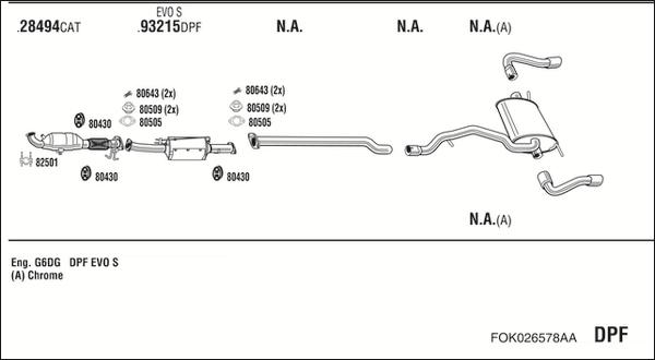 Fonos FOK026578AA - Impianto gas scarico autozon.pro