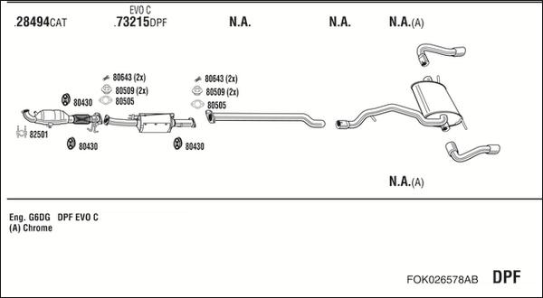 Fonos FOK026578AB - Impianto gas scarico autozon.pro