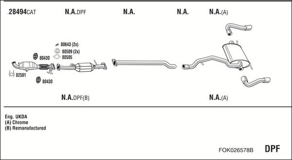 Fonos FOK026578B - Impianto gas scarico autozon.pro