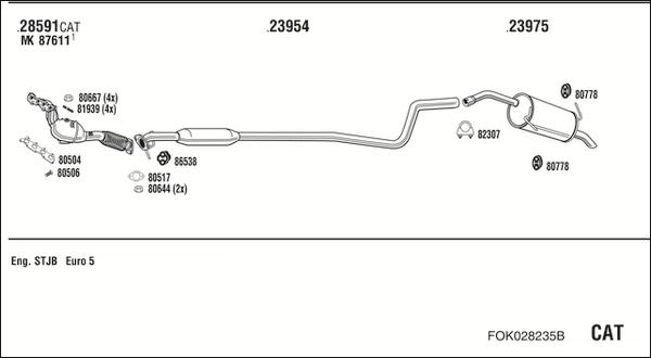 Fonos FOK028235B - Impianto gas scarico autozon.pro