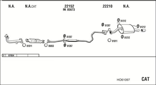 Fonos HO61097 - Impianto gas scarico autozon.pro