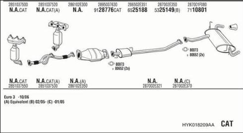 Fonos HYK018209AA - Impianto gas scarico autozon.pro