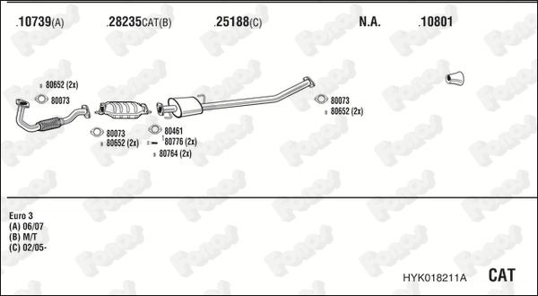 Fonos HYK018211A - Impianto gas scarico autozon.pro