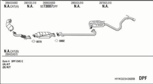 Fonos HYK023436BB - Impianto gas scarico autozon.pro