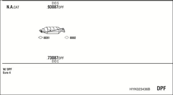 Fonos HYK023436B - Impianto gas scarico autozon.pro