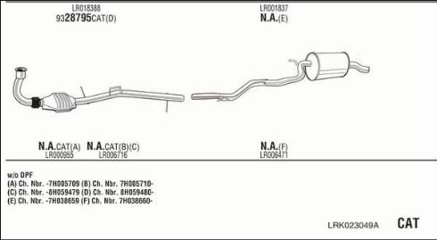 Fonos LRK023049A - Impianto gas scarico autozon.pro