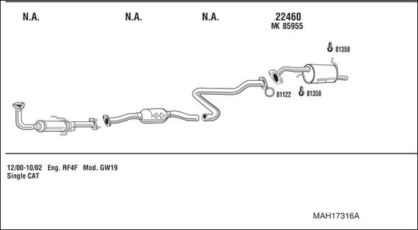 Fonos MAH17316A - Impianto gas scarico autozon.pro