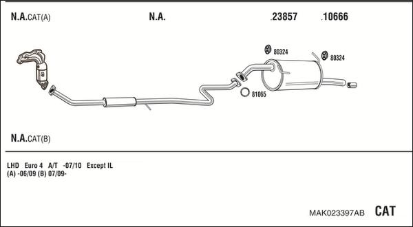 Fonos MAK023397AB - Impianto gas scarico autozon.pro