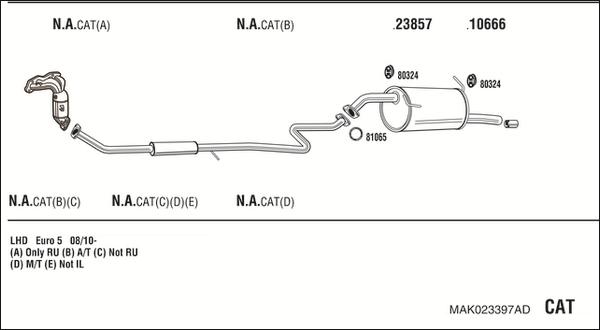 Fonos MAK023397AD - Impianto gas scarico autozon.pro