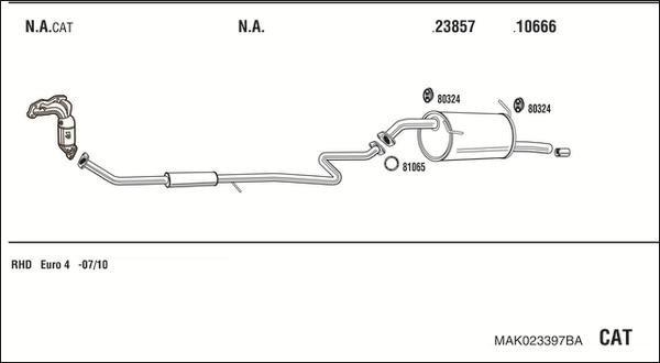 Fonos MAK023397BA - Impianto gas scarico autozon.pro