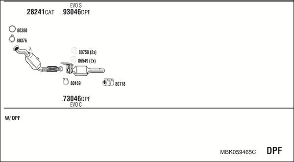 Fonos MBK059465C - Impianto gas scarico autozon.pro